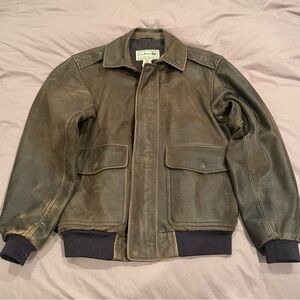 L.L. Bean vintage leather flight jacket